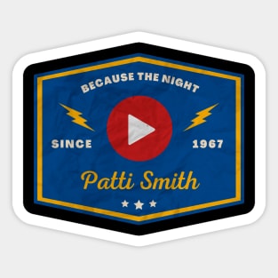 Patti Smith // Play Button Sticker